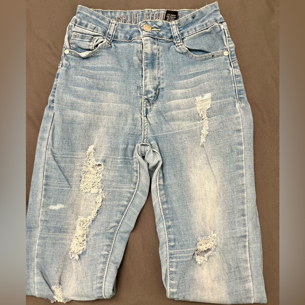 Distressed Light Blue Women's Jeans
